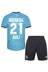 Fotbalové Dres Bayer Leverkusen Amine Adli #21 Dětské Třetí Oblečení 2023-24 Krátký Rukáv (+ trenýrky)